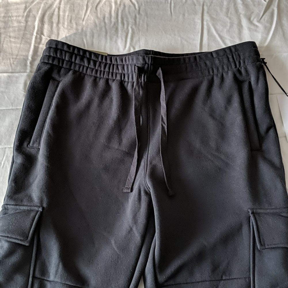 Knit Jogger Drawstring Cargo Lounge Pants Gray - Picture 3 of 5